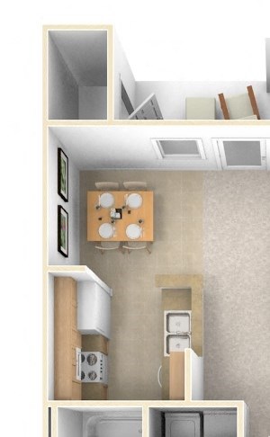 CAT - 2 Bedroom 1 Bath 2 Bedroom 1 Bath